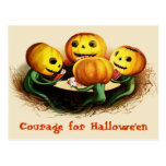 Pumpkins at Cards Vintage Halloween Postcard