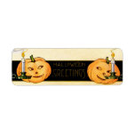 Pumpkins- "Halloween Greetings" Return Address Labels