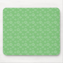 Pumpkins on green mouse pads