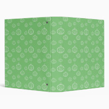 Pumpkins on green vinyl binders