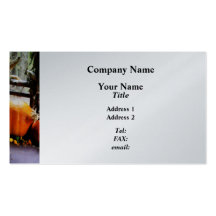 Pumpkins on Porch - Platinum Finish Business Card Template