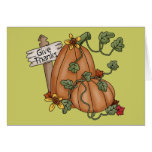 Pumpkins Thanksgiving Give Thanks Greeting Card