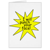 Punch Your Face Greeting Cards