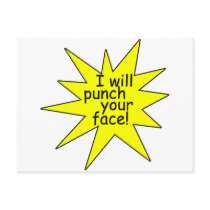 Punch Your Face Post Cards