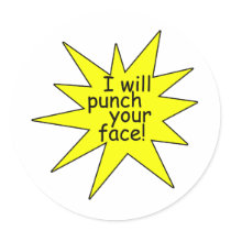 Punch Your Face Round Stickers