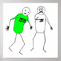 Punching PETA Square in the Face Poster