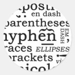 Punctuation Round Sticker