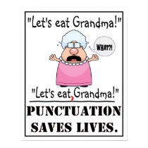 Punctuation Saves Lives - Poster posters
