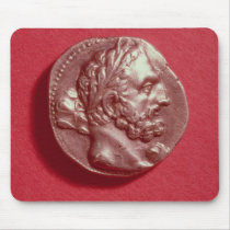 Punic coin bearing the head of Hamilcar Barca Mousepad