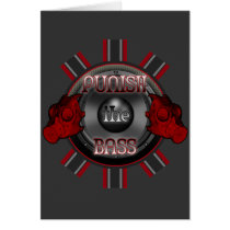 PUNISH the BASS DnB Dub Dubstep hardstyle DJ Greeting Cards