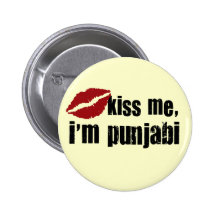 Punjabi Kiss Pinback Buttons