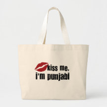 Punjabi Kiss Tote Bags