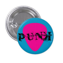 Punk Guitar Pick in Pink and Blue