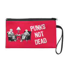 punk not dead wristlet clutch