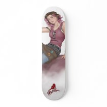 Punk PinUp Girl Custom Skate Board