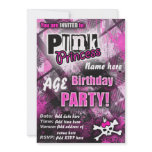 Punk Princess Birthday Party Invite invitations