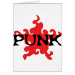 punk red star card