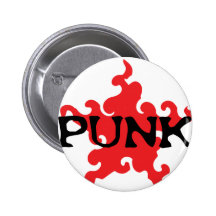punk red star pin
