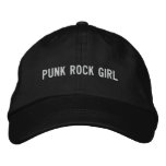 punk rock girl embroidered hats