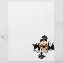 Punk Rock Gothic Skull with Red Mohawk Full Color Flyer