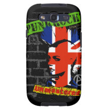 Punk rock - union jack Mohawk Samsung Galaxy SIII Hüllen