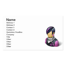 PUNK ROCKER DUDE GUY MAN METAL PARTY ATTITUDE BUSINESS CARD