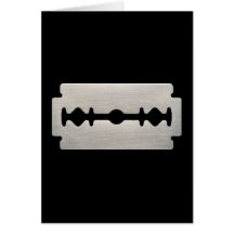 PUNK ROCKER RAZOR BLADE GREETING CARDS