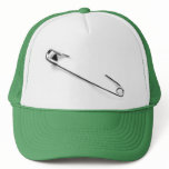 Punk Safety Pin cap Mesh Hats