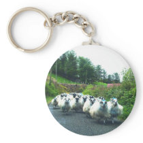 Punk Sheep on the Beara Peninsula Ireland Keychain