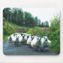 Punk Sheep on the Beara Peninsula Ireland Mouse Pad