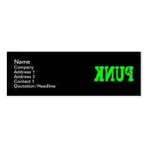 Punk - Skinny Business Cards