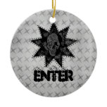 Punk Skull Door Hanger Ornament