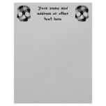 Punk twisted gingham skull customized letterhead