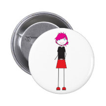 Punker Girl Buttons