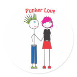 Punker Love Stickers