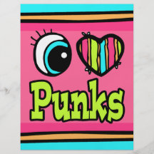 Punks lumineux d'amour du coeur I d'oeil Prospectus