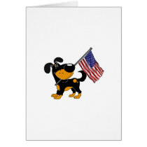 Pup with Flag