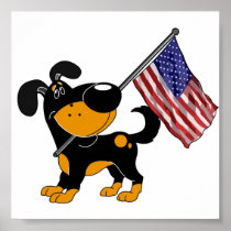 Pup with Flag