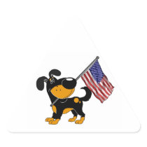 Pup with Flag