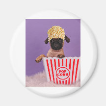 Pupcorn anyone? fridge magnet