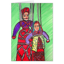 pupet 2 greeting cards