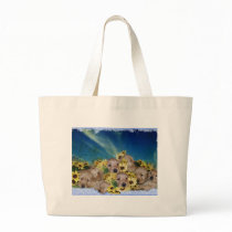 PUPPIES AND FLOWERS (GOLDEN RETRIEVERS) BAG