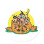 puppies in a pumpkin sticker