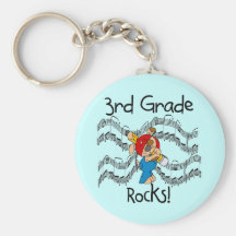 Puppy  3rd Grade Rocks Tshirts and Gifts Keychains
