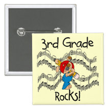 Puppy  3rd Grade Rocks Tshirts and Gifts Pins