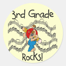Puppy  3rd Grade Rocks Tshirts and Gifts Sticker
