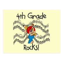 Puppy 4th  Grade Rocks Tshirts and Gifts Post Card