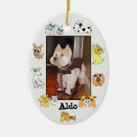 Puppy Add Photo Oval Ornament 18 Dog Cartoon