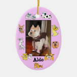 Puppy Add Photo Oval Ornament 18 Dog Cartoon Colou