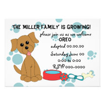 Puppy Adoption Celebration! Custom Invites